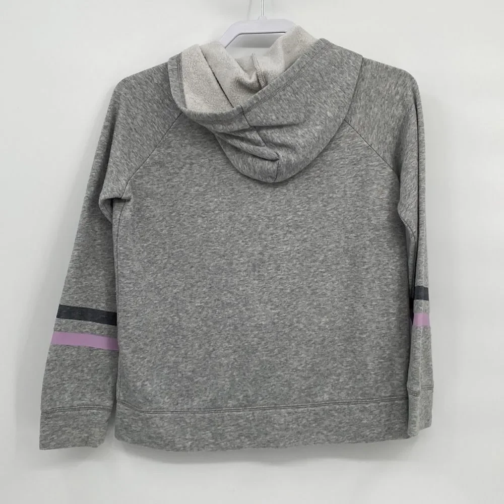Old Navy Girls Long Sleeve Hooded Pocket Full Zip Outdoor Jacket Gray XL
